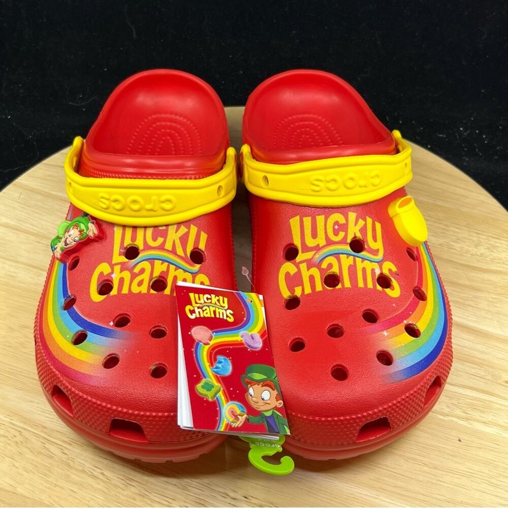 Crocs Lucky Charms Clogs Magically Delicious Cereal Red Mens Size 13 - Picture 4 of 8